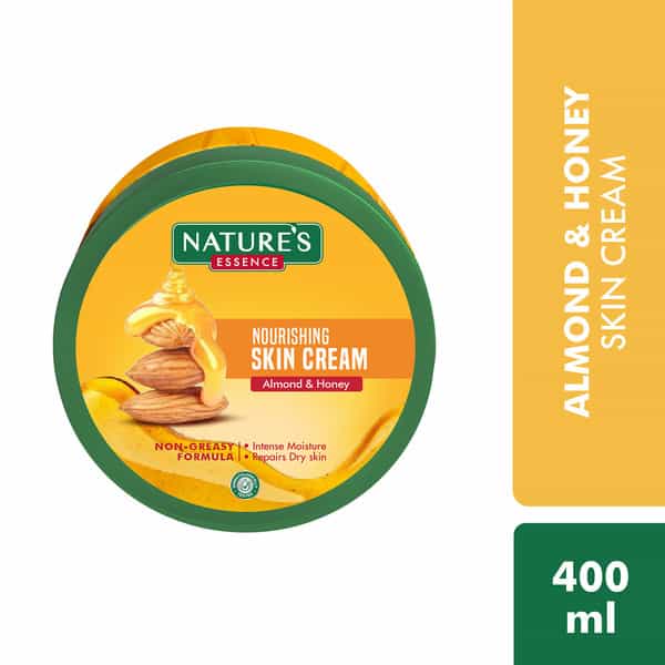 Nature's Essence Almond & Honey Nourishing Skin Cream | Intense Moisturization & Radiance | 400Ml