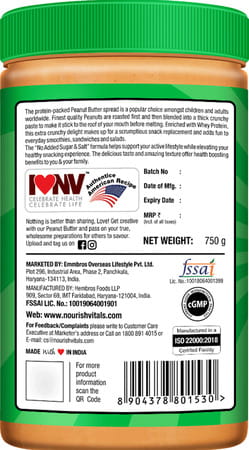 Nourishvitals Irresistibly Tasty Combo | High Protein Peanut Butter (Extra Crunchy 750gm Each)