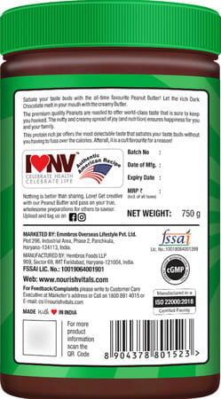 Nourishvitals Irresistibly Tasty Combo | High Protein Peanut Butter (Extra Crunchy 750gm Each)