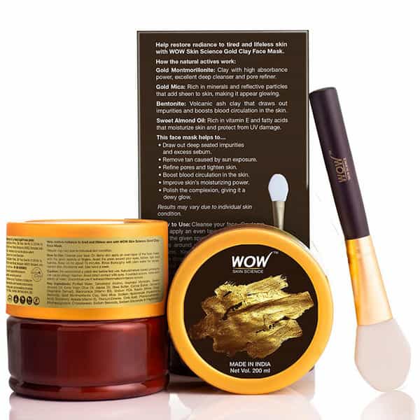 Wow Skin Science Gold Clay Face Mask - 200Ml