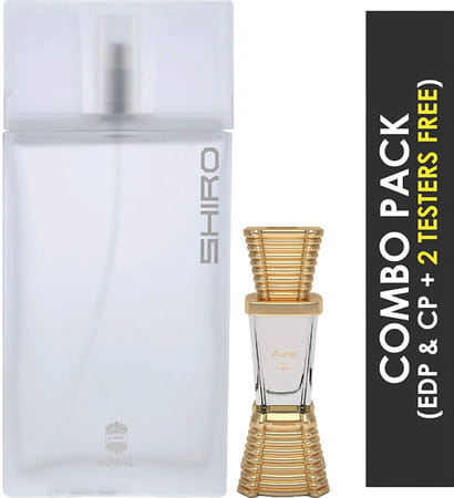 Ajmal Shiro Eau De Parfum 90ml Perfume For Men And Aura Cp Oil Alcohol-Free Attar 10ml For Unisex