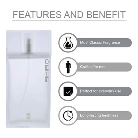 Ajmal Shiro Eau De Parfum 90ml Perfume For Men And Aura Cp Oil Alcohol-Free Attar 10ml For Unisex