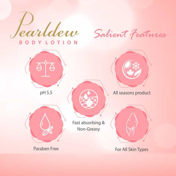 Pearldew Body Lotion 200 Ml | With Aloe | Avocado & Butters | Ph 5.5 (Pack Of 4)