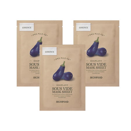 Skinfood Eggplant Sous Vide Mask Sheet - Pack Of 3