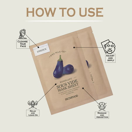 Skinfood Eggplant Sous Vide Mask Sheet - Pack Of 3
