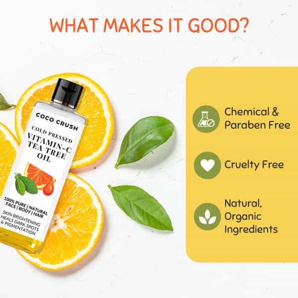 Coco Crush Vitamin-C & Tea Tree Massage Oil - 50Ml