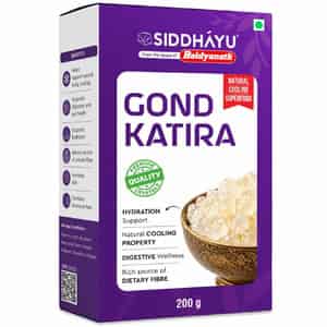 Baidyanath Asli Ayurved Gond Katira Pure (edible Gum) 200g Tragacanth Gum | High Cooling Properties