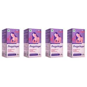 Prega Hope | Pre-pregnancy Fertility Supplement | With Iron Folic Acid & Moringa | Lemon - 120n