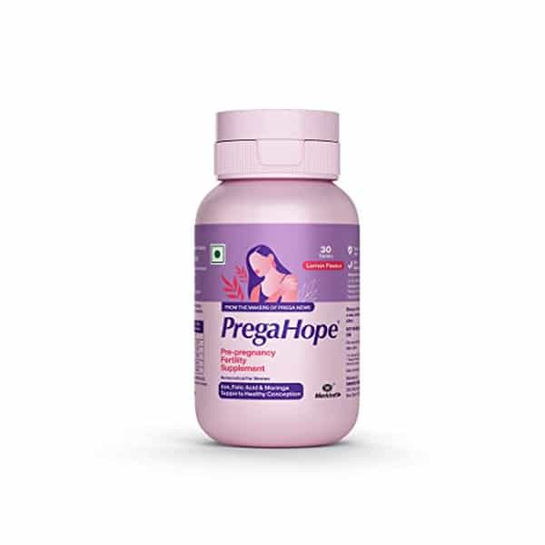 Prega Hope | Pre-Pregnancy Fertility Supplement | With Iron Folic Acid & Moringa | Lemon - 120N
