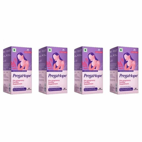 Prega Hope | Pre-Pregnancy Fertility Supplement | With Iron Folic Acid & Moringa | Lemon - 120N