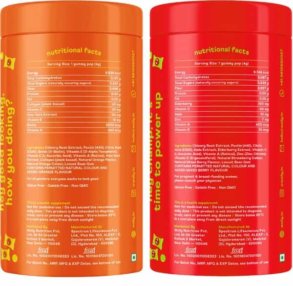 Welly Skin Hair & Immunity Boosters For Glowing Skin & Strong Immunity 60 Gummies