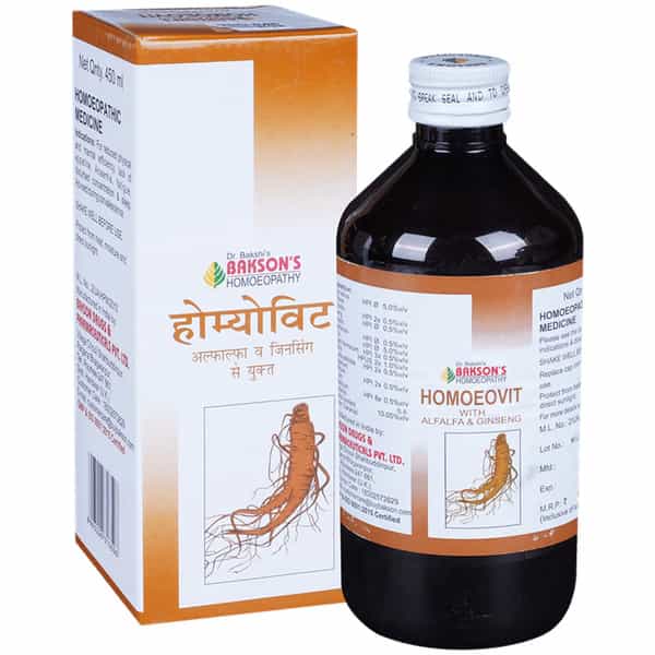 Dr Bakshi's Bakson Homoeopathy Homeovit With Alfa And Ginseng Syrup 450 Ml