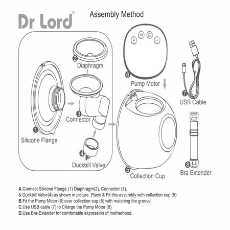 Dr Lord Handfree Wearable Electic Breast Pump