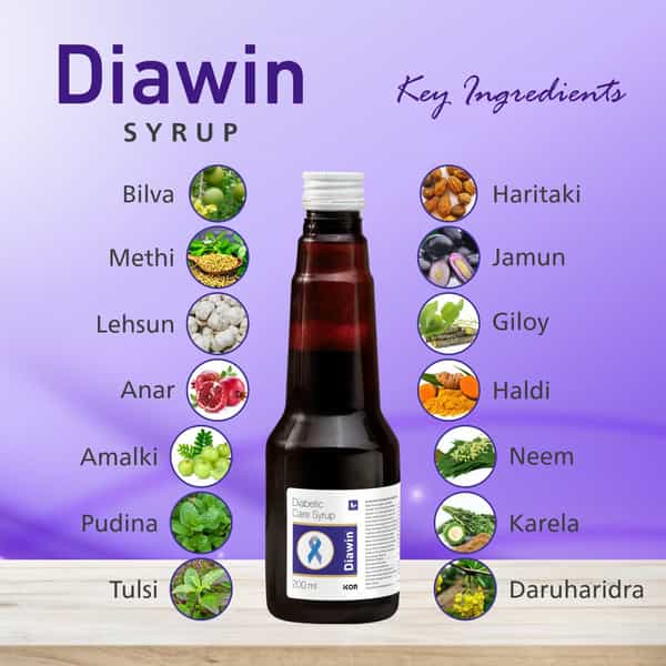 Diawin Syrup 200 Ml | To Manage Diabetes & Blood Glucose Level (Pack Of 2)