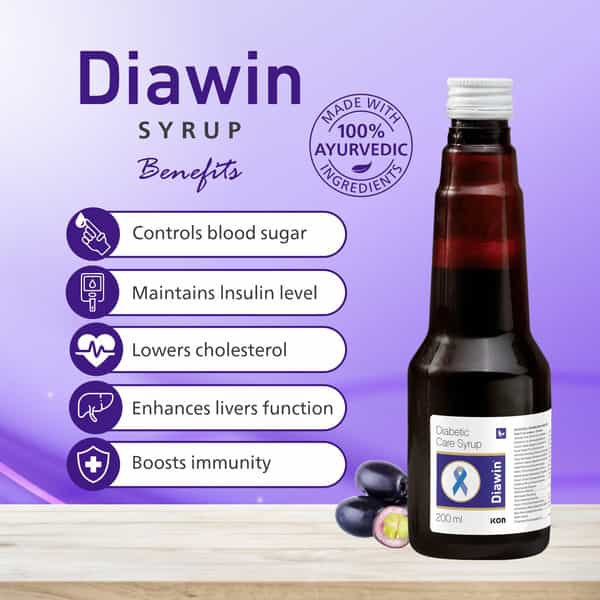 Diawin Syrup 200 Ml | To Manage Diabetes & Blood Glucose Level (Pack Of 2)