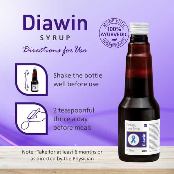 Diawin Syrup 200 Ml | To Manage Diabetes & Blood Glucose Level (Pack Of 2)