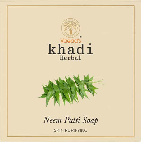 Vagad's Khadi Neem Patti Soap 100Gm | Anti-Bacterial And Anti-Fungal | Removes All Dirt | Pack Of 3