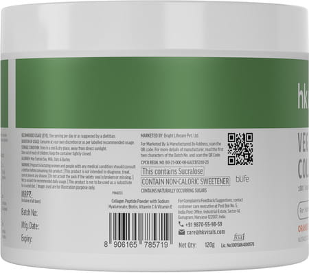 Hk Vitals Veg Collagen Supplement (Orange | 120g) & Glutathione (Orange | 15 Effervescent