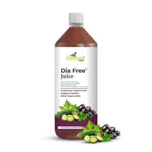 Ayumcure Dia Free Juice | Blood Sugar Control | With Karela Jamun Amla Giloy Tulsi & More | 1ltr