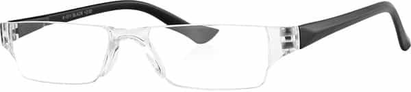 Klar Eye Rectangle Rimless Power Reading Glasses Men And Women Powers +1 To +3.50+1.75 Power Black