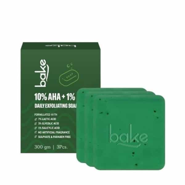 Bake 10% Aha + 1% Bha Soap For Pores | Exfoliation & Strawberry Skin (Pack Of 3)