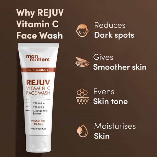 Man Matters Rejuv Vitamin C Facewash For Nourished And Glowing Skin (100 Ml)