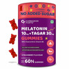 Carbamide Forte Melatonin Gummy - With Tagara | L Tryptophan & Vitamin B6| Sleep Supplement 60 Gummy