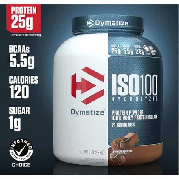 Dymatize Nutrition Iso 100 Whey Protein Powder - 2.3 Kg (Fudge Brownie)