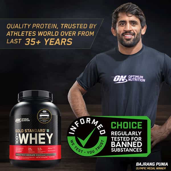 Optimum Nutrition (On) Gold Standard 100% Whey Protein Vanilla Ice Cream Flavour 454Gm Powder