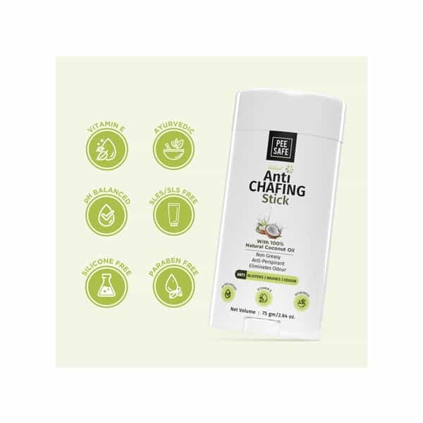Pee Safe Anti Chafing Cream Stick (For Blisters Rashes And Odour) - 1N