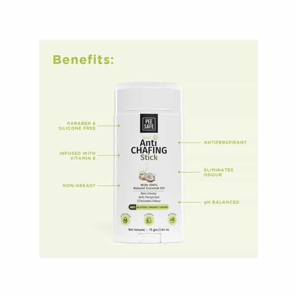 Pee Safe Anti Chafing Cream Stick (For Blisters Rashes And Odour) - 1N