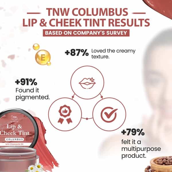 Tnw The Natural Wash Columbus Lip & Cheek Tint | With Chamomile Oil & Castor Oil- 5 G