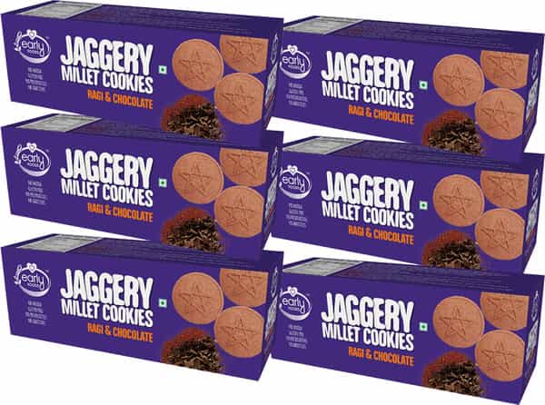 Early Foods Pack Of 6 - Ragi And Choco Jaggery Cookies