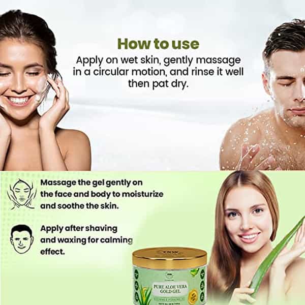 Tnw The Natural Wash Grealmo Face Wash And Pure Aloe Vera Gold Gel With 24 Carat Gold Leaves
