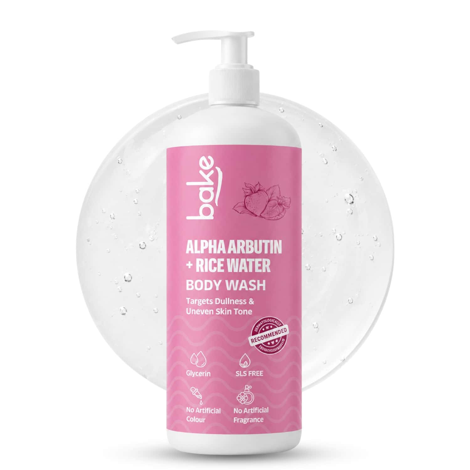 Bake Alpha Arbutin + Rice Water Body Wash | Brightening & Hydrating Cleanser | 500ml