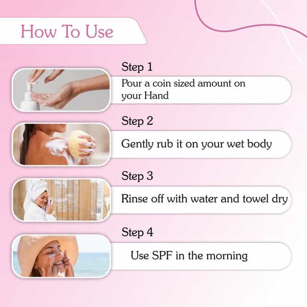 Bake Alpha Arbutin + Rice Water Body Wash | Brightening & Hydrating Cleanser | 500Ml