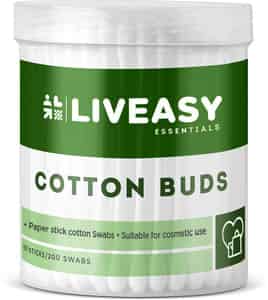 Liveasy Paper Cotton Ear Buds - 100 Sticks/200 Swabs