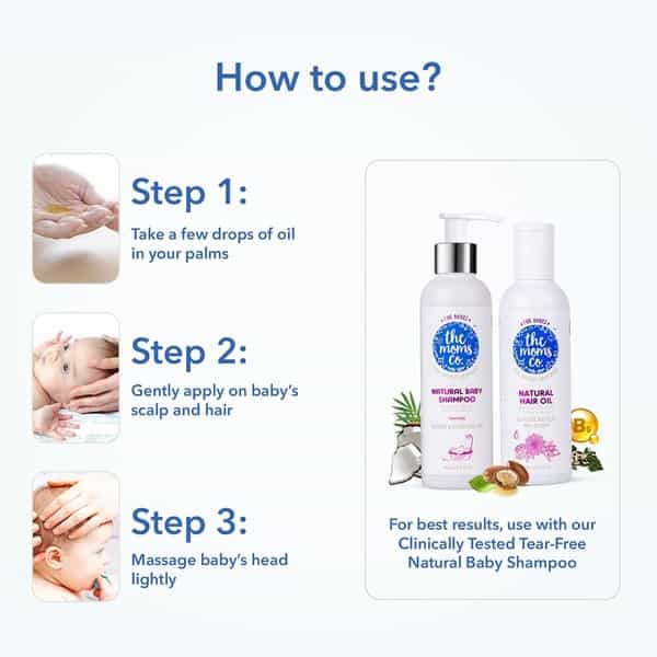 The Moms Co. Natural Baby  Hair Oil  Bottle Of 100 Ml