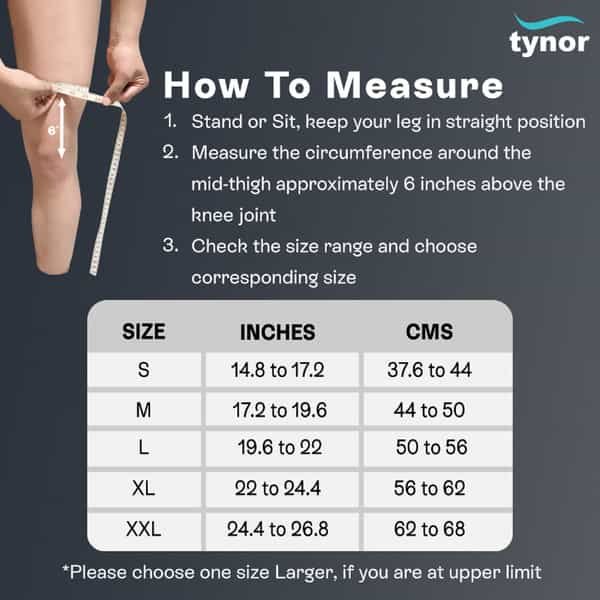 Tynor Compression Stocking Mid Thigh Classic Beige Medium Pack Of 2