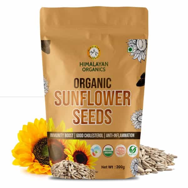 Himalayan Organics Certified Organic Sunflower Seeds - Rich In Fiber & Minerals