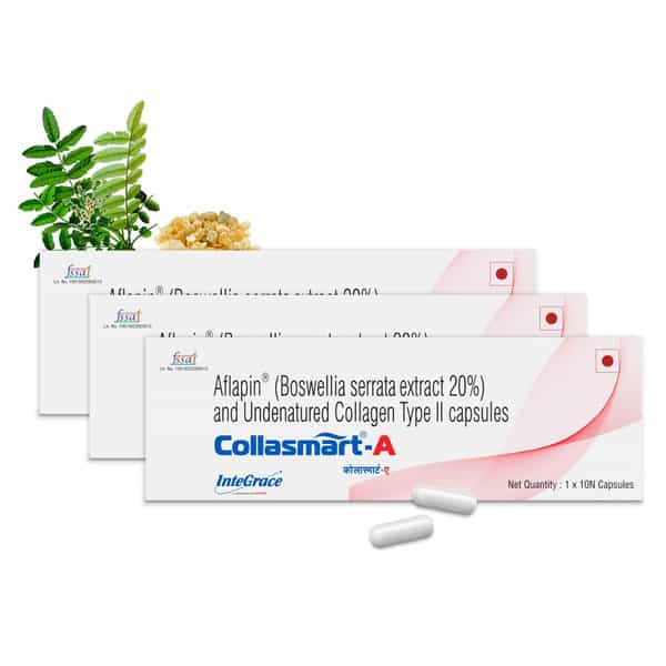Collasmart A Uc-Ii Undenatured Type 2 Collagen(Pack Of 3)|20Mg (3 X 10 Capsules)