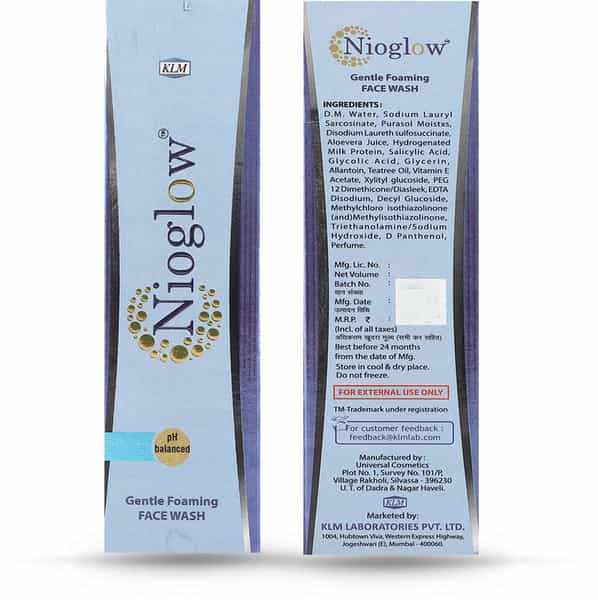 Nioglow Foaming Face Wash 60 Ml