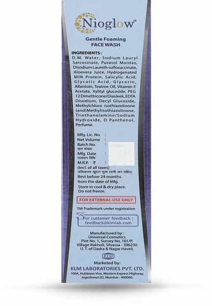 Nioglow Foaming Face Wash 60 Ml