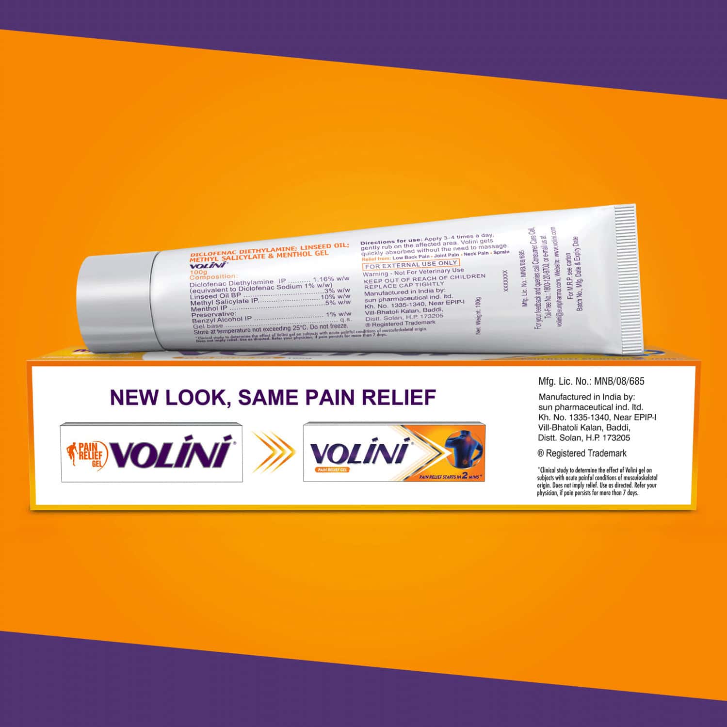 Buy VOLINI PAIN RELIEF GEL TUBE OF 100 G Online & Get Upto 60 OFF at