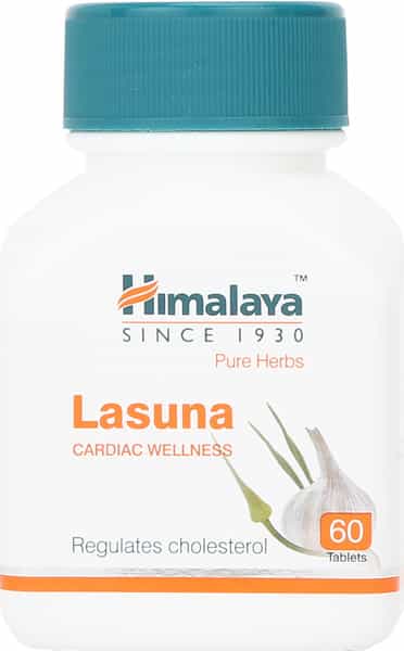 Himalaya Lasuna Cardiac Wellness | Garlic | Regulates Cholesterol | Tablets | 60 No's