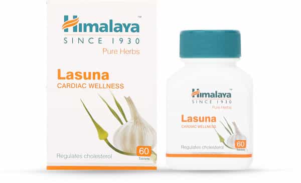 Himalaya Lasuna Cardiac Wellness | Garlic | Regulates Cholesterol | Tablets | 60 No's
