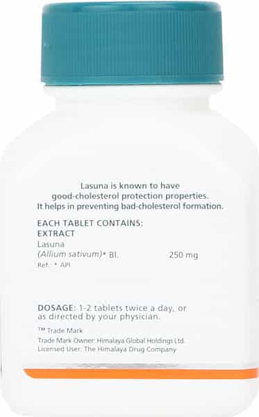 Himalaya Lasuna Cardiac Wellness | Garlic | Regulates Cholesterol | Tablets | 60 No's