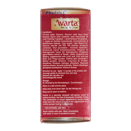 Avarta Bottle Of 50gm Anti Ageing Cream