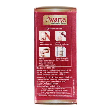 Avarta Bottle Of 50gm Anti Ageing Cream