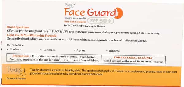 Tvaksh Face Guard Spf 50+ Pa+++ Tube Of 30Gm Gel